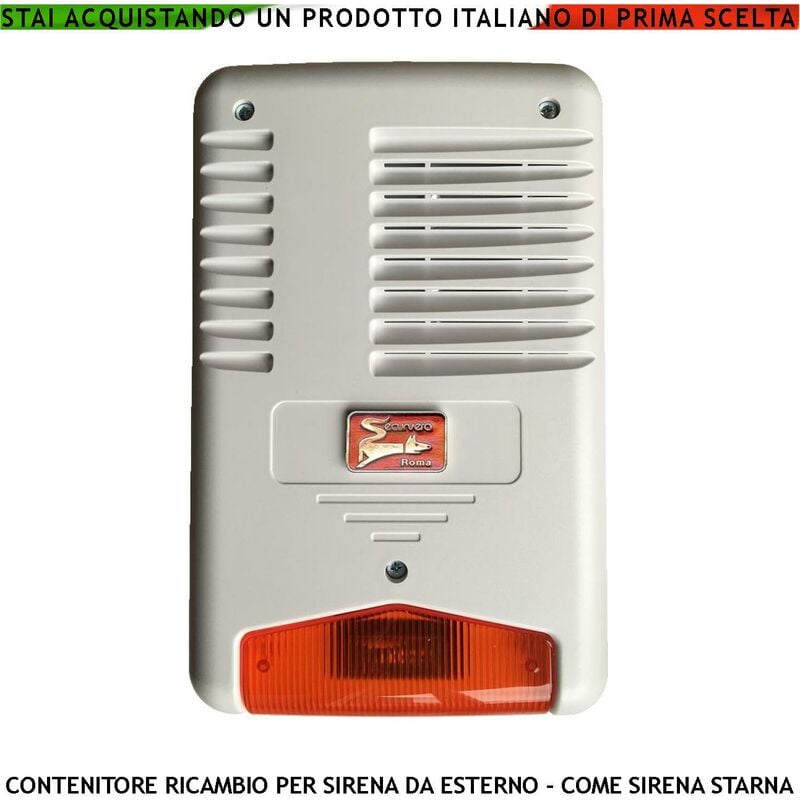foto del prodotto cassetta di ricambio per sirena sv spl da esterno ip44 utilizzabile anche come sirena finta o civetta nascondere telecamere microfoni inserire