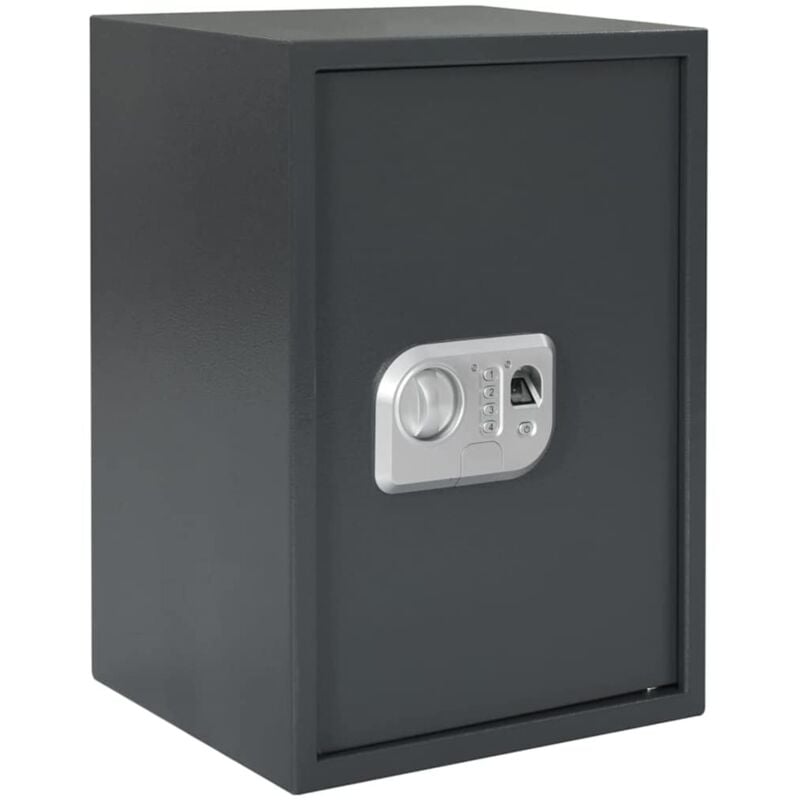 foto del prodotto cassetta di sicurezza digitale grigio scuro 31 x 35 x 50 cm vidaxl