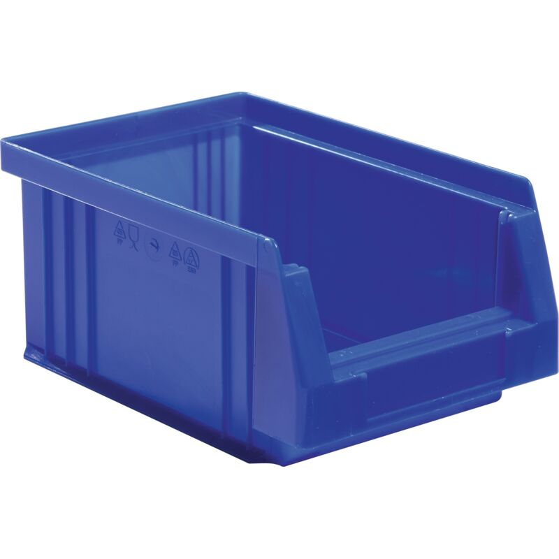 foto del prodotto cassetta di stoccaggio trasparente plk l164xp105xh75mm in pp blu