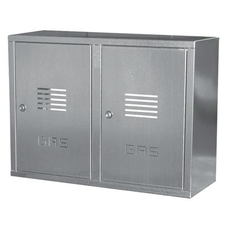 foto del prodotto cassetta doppia contatore gas in lamiera zincata cass.cont.gas doppia inox h50 l80 p25