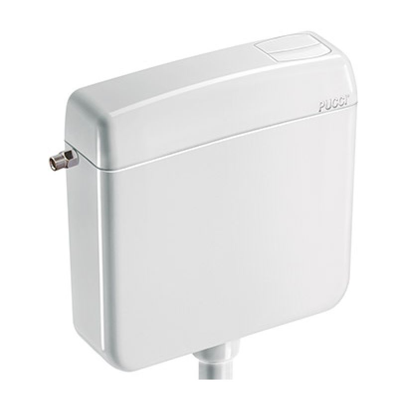 foto del prodotto cassetta esterna per wc a due pulsanti di scarico pucci eco 77000492 bianco
