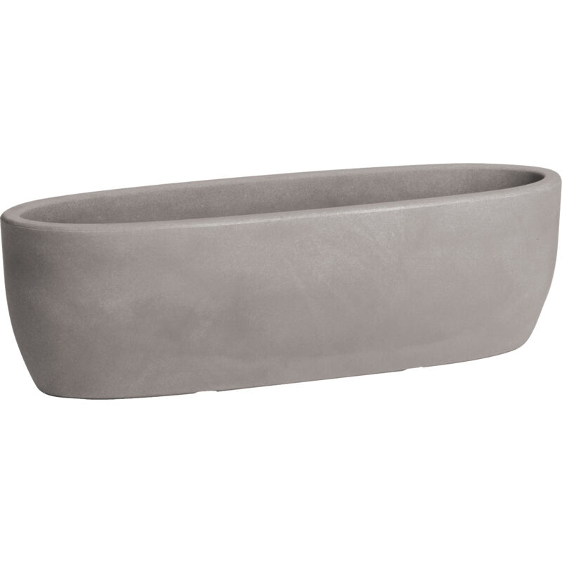 foto del prodotto cassetta fioriera ovale resina iris cm. 60 cenere