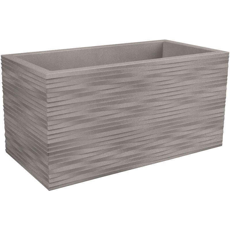 foto del prodotto cassetta fioriera rettangolare resina elegance cm. 60 cenere
