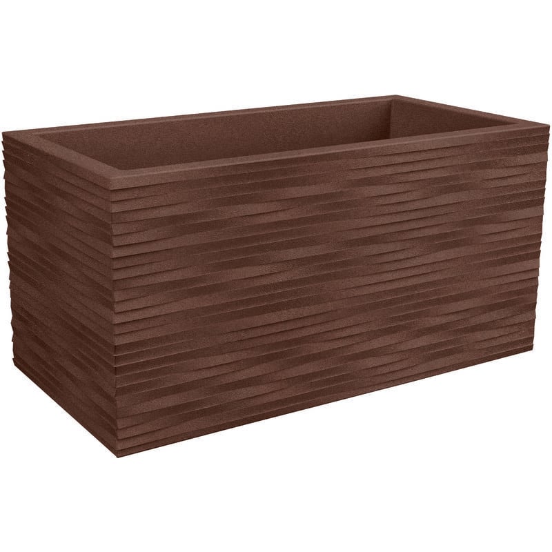 foto del prodotto cassetta fioriera rettangolare resina elegance cm. 79 corten