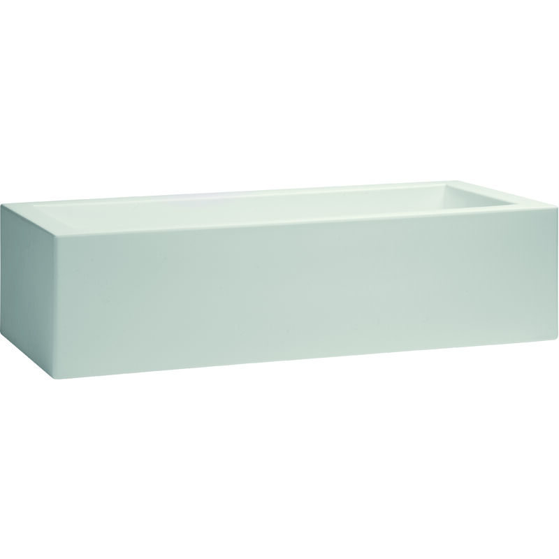 foto del prodotto cassetta fioriera rettangolare resina minos cm. 45 bianco
