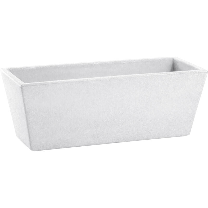 foto del prodotto cassetta fioriera rettangolare resina mysia cm. 40 bianco