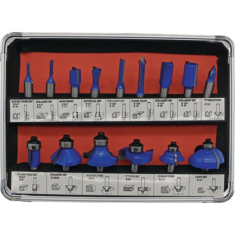foto del prodotto cassetta fresatrice hm 973ct15a gambo 15 pezzi d.8mm hm fisch tools