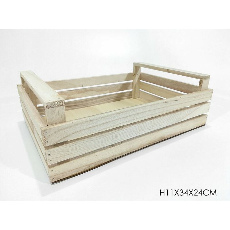 foto del prodotto cassetta in legno per decorazioni di natale confezioni da regalo natalizi 34x24x11 cm