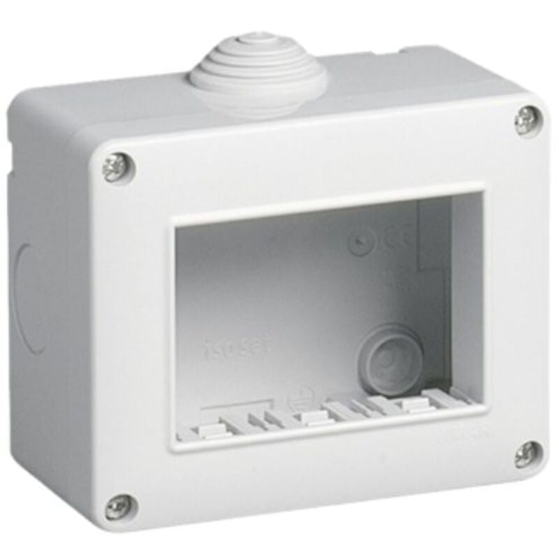 foto del prodotto cassetta parete 2 3 4 posti per prese frutti vimar plana e arkè 3 posti