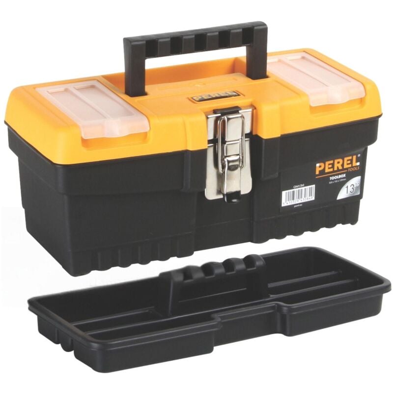 foto del prodotto cassetta per attrezzi con serrature in metallo - 320 x 155 x 139 mm - 6,8 l