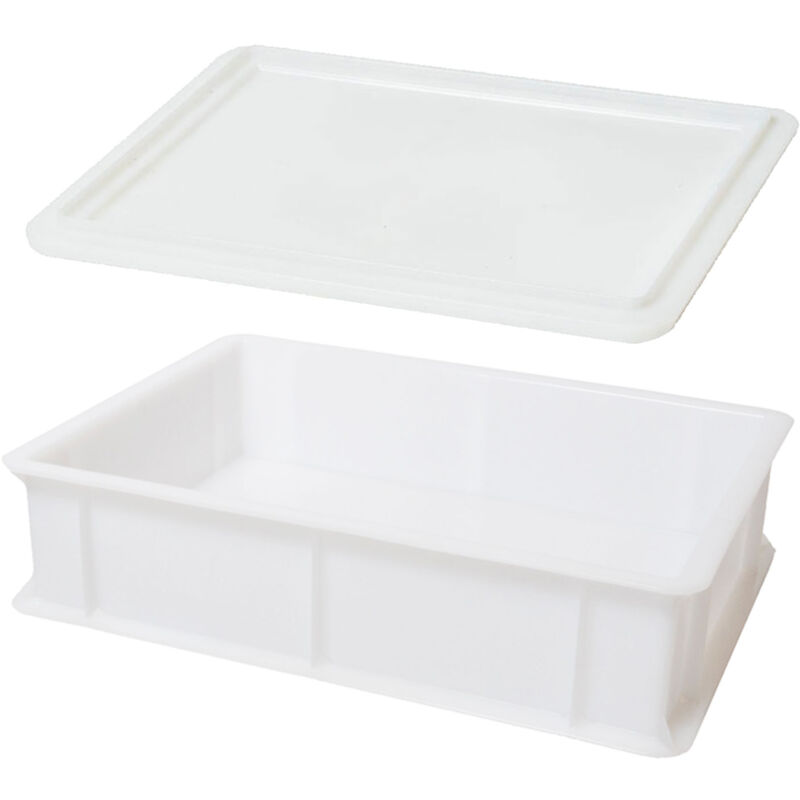 foto del prodotto cassetta per lievitazione pizza e pane con coperchio portaimpasto 30x40x10