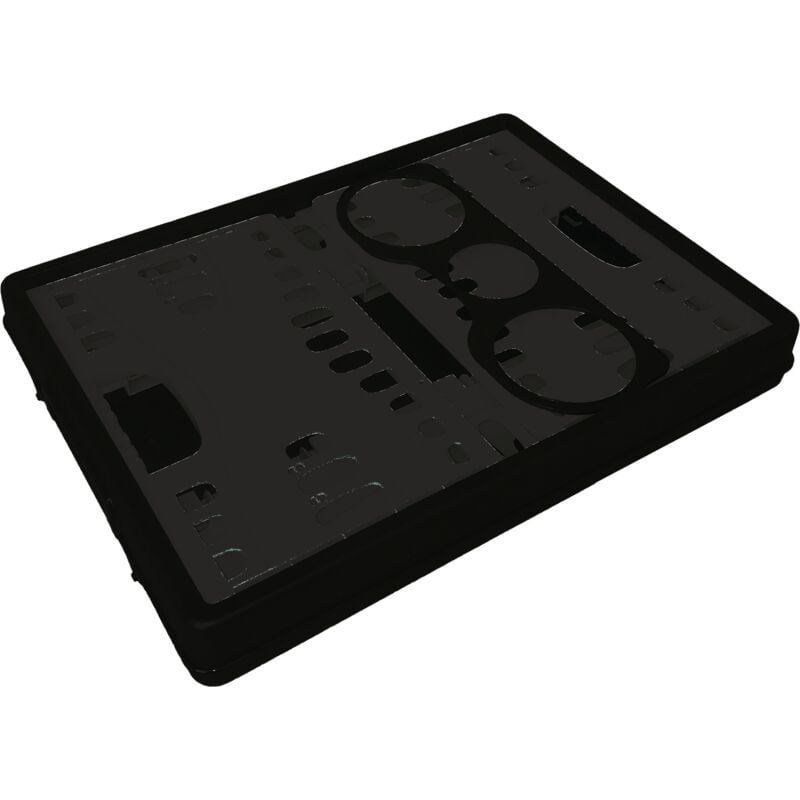 foto del prodotto cassetta pieghevole l485xp345xh230mm cont.35l con 2 manici e portabottiglie nero grigio