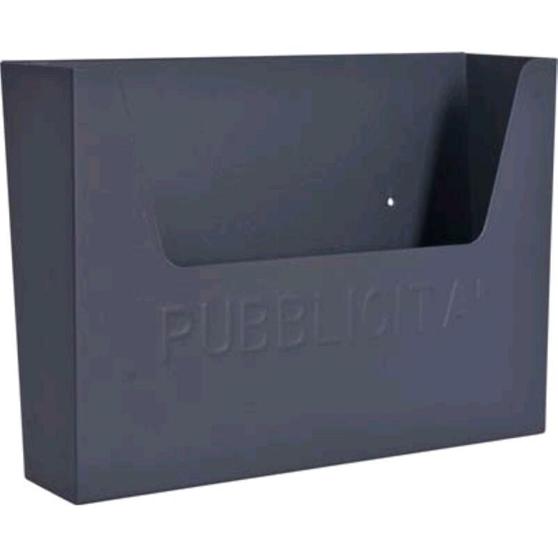 foto del prodotto cassetta porta pubblicita domus acciaio verniciato antracite mm 355x100 h.mm 290 1 pz