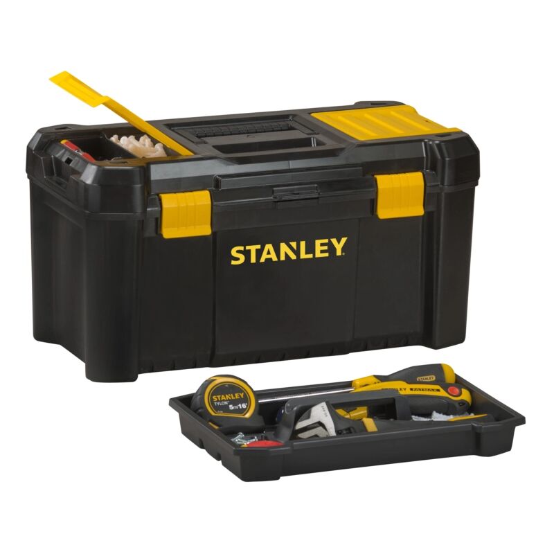 foto del prodotto cassetta porta utensili stanley essential 19 in polipropilene 48,2x25,4x25 cm
