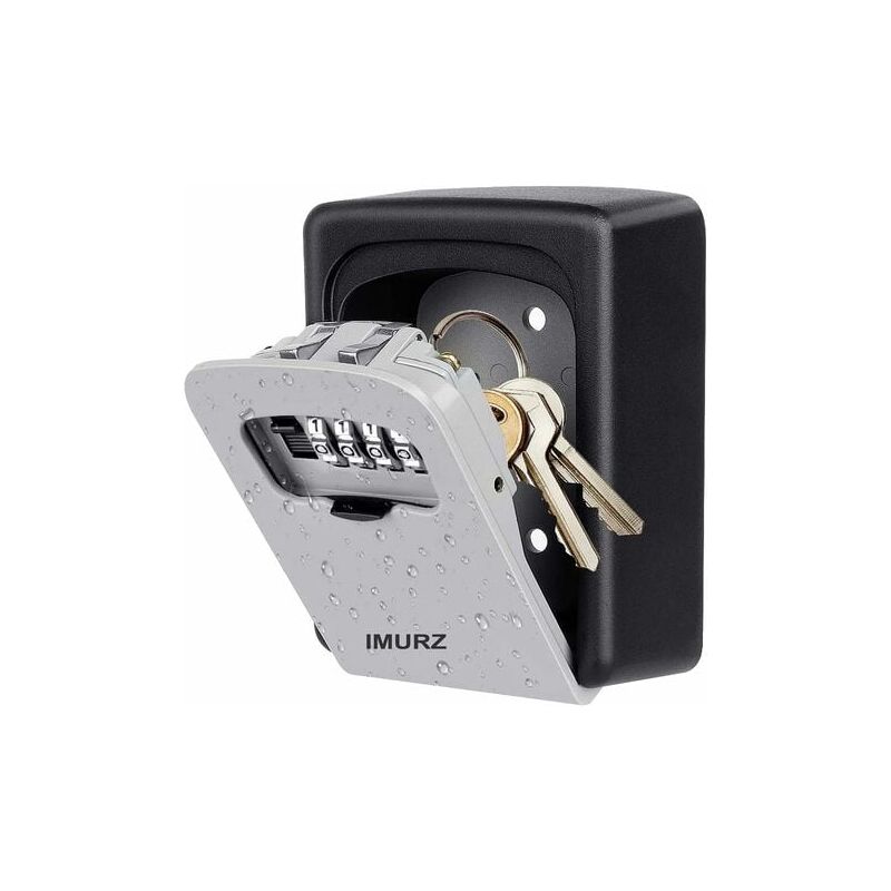 foto del prodotto cassetta portachiavi di sicurezza, cassetta portachiavi montata a parete, cassetta portachiavi con codice a 4 cifre, alta sicurezza, impermeabile e