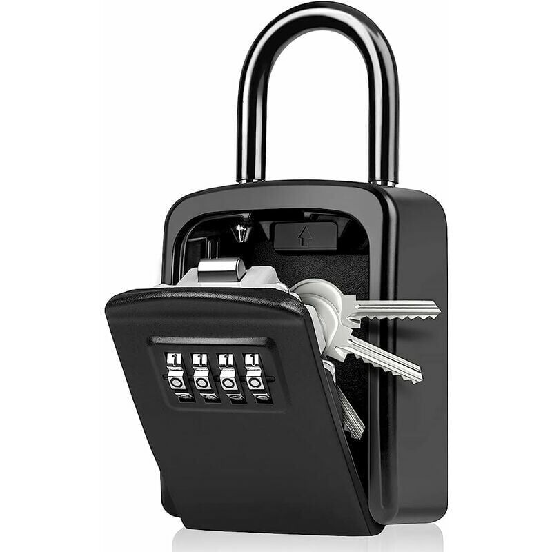 foto del prodotto cassetta portachiavi sicura, cassetta portachiavi con codice resistente alle intemperie con maniglia rimovibile mini cassetta portachiavi sicura
