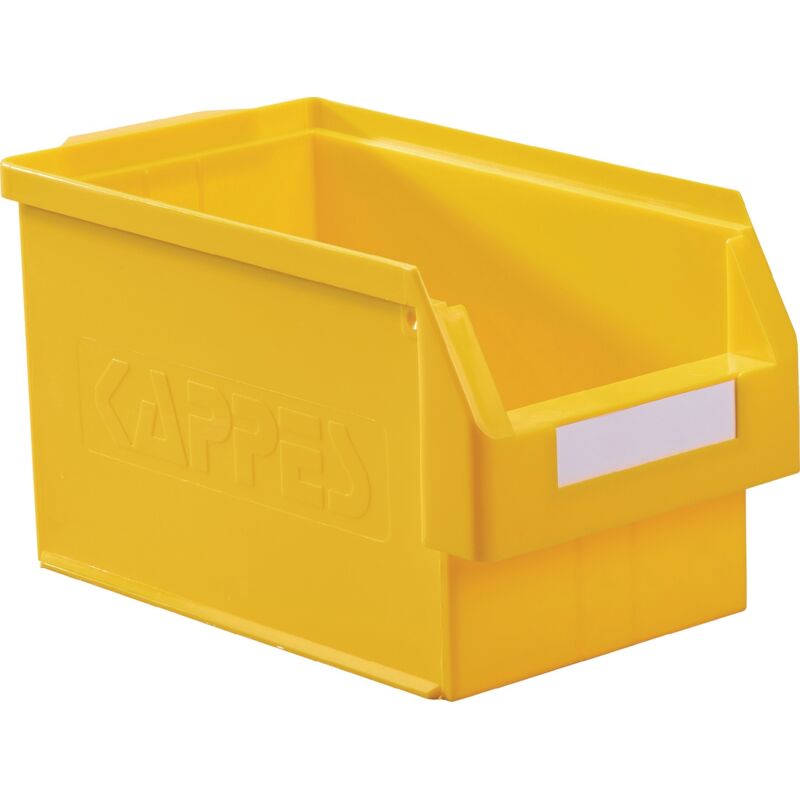foto del prodotto cassetta portaoggetti frontale aperta l350xp200xh200mm pe giallo kappes
