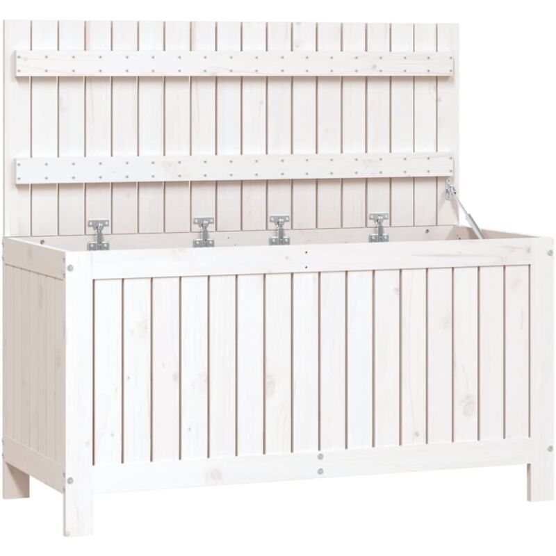 foto del prodotto cassetta portaoggetti per mobili da giardino 115 x 49 x 60 cm in legno di pino bianco