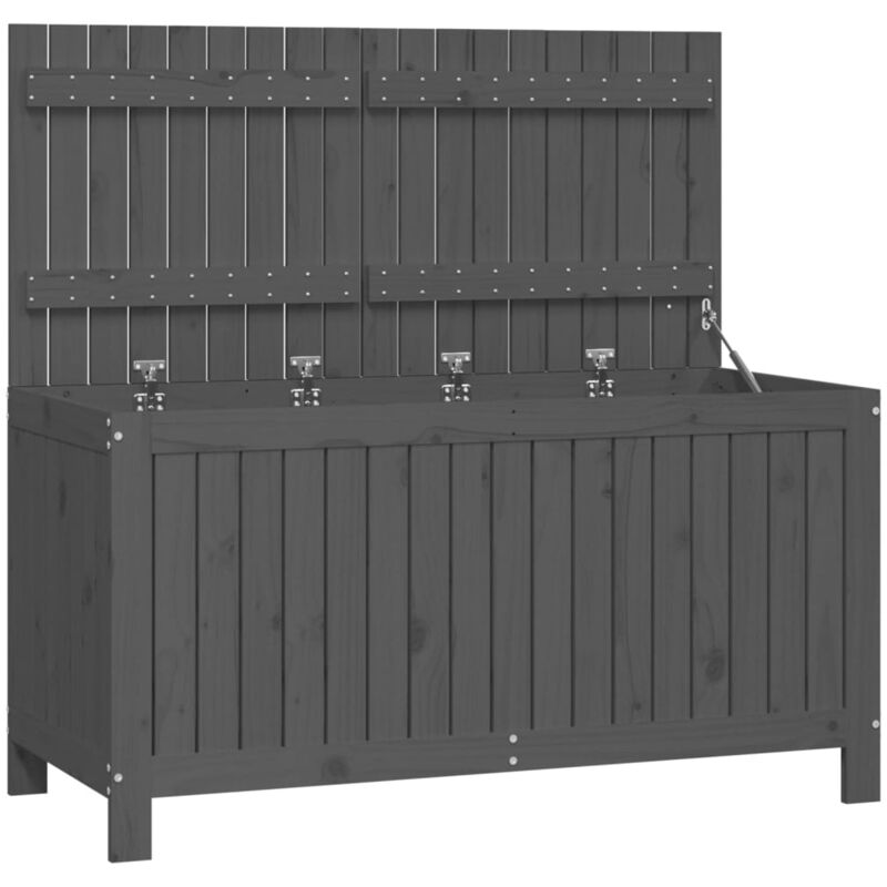 foto del prodotto cassetta portaoggetti per mobili da giardino 121 x 55 x 64 cm in legno di pino grigio
