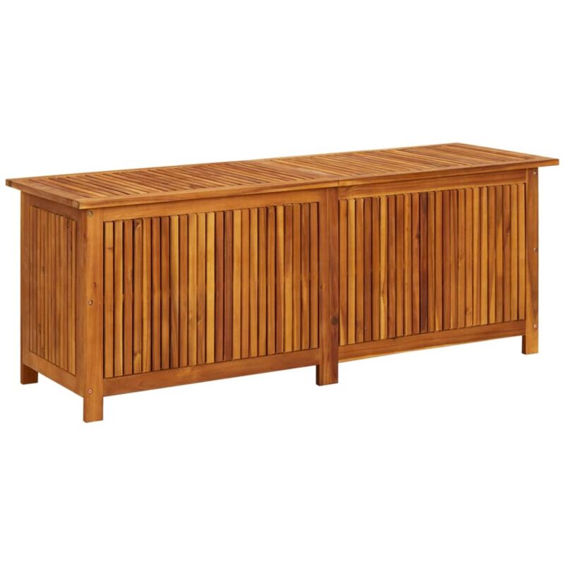 foto del prodotto cassetta portaoggetti per mobili da giardino 150 x 50 x 58 cm in legno massello di acacia