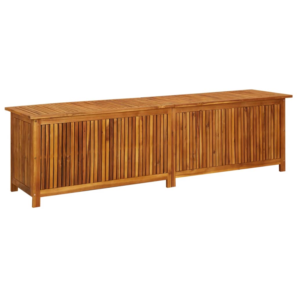 foto del prodotto cassetta portaoggetti per mobili da giardino 200 x 50 x 58 cm in legno massello di acacia 02 0013018