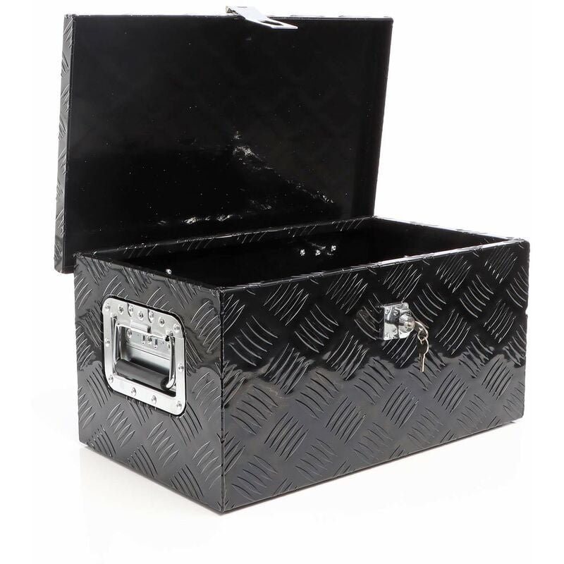 foto del prodotto cassetta portattrezzi in alluminio 50,8x30,5x24cm, nero, con chiave xpotool