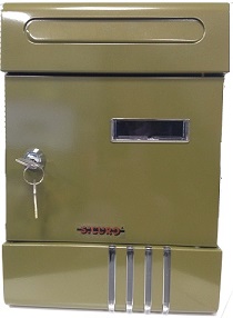 foto del prodotto cassetta post.acciaio oro s tetto 20x29x6 sicuro