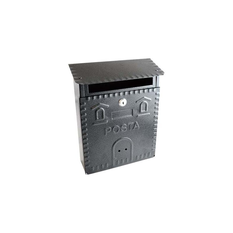 foto del prodotto cassetta posta casetta 701 acciaio vern nero argento mm 230x90 h.mm 290