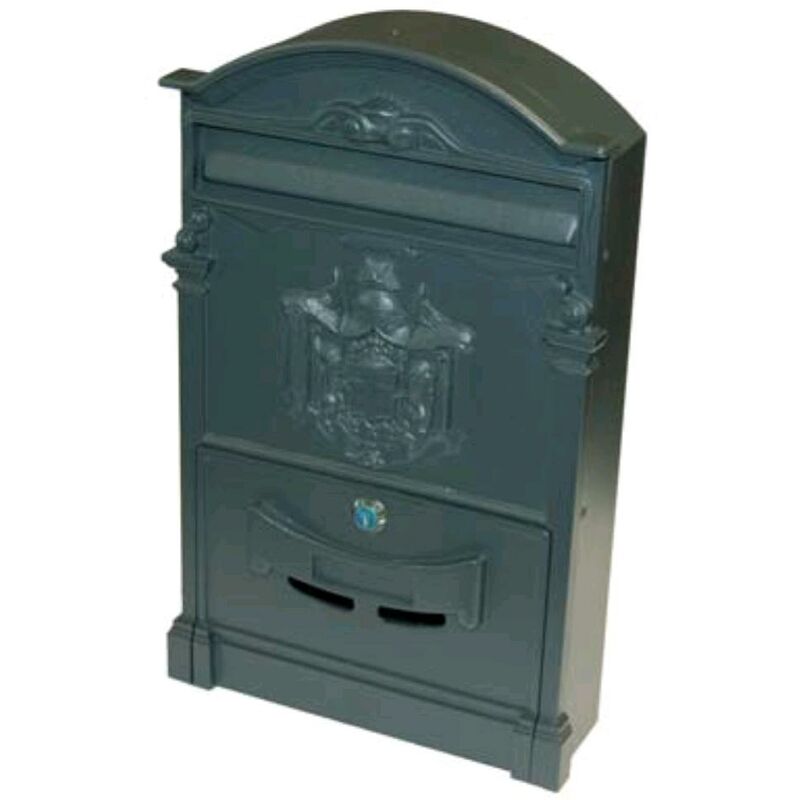 foto del prodotto cassetta posta regia domus alluminio pressofuso grigio mm 260x90 h.mm 410 1 pz