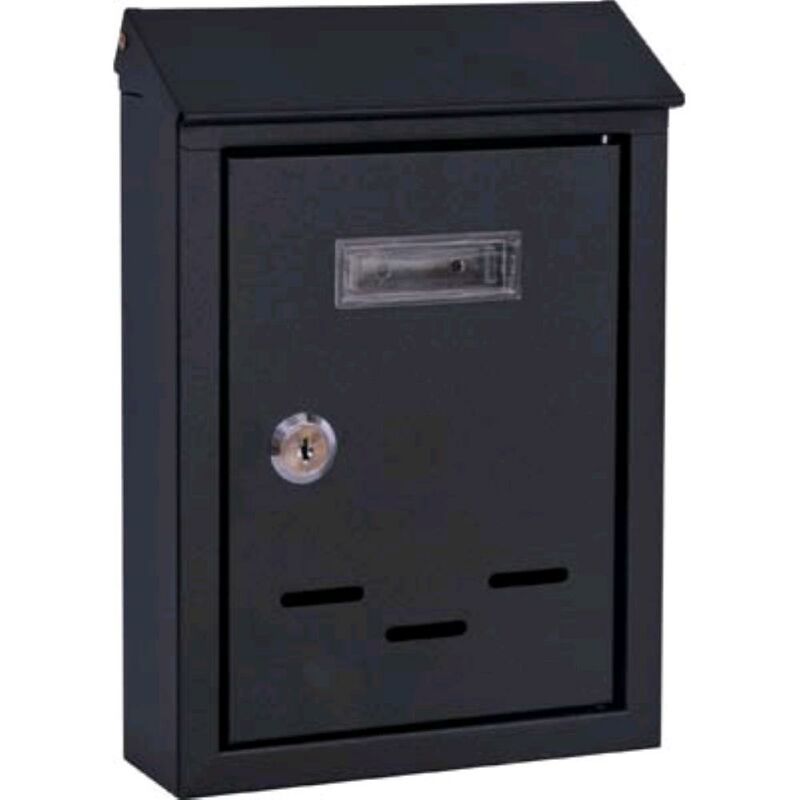 foto del prodotto cassetta posta tradizione cilindro maxi acciaio verniciato nero 200x60 h.300 1 pz