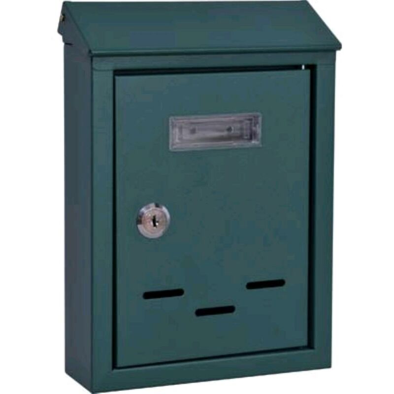 foto del prodotto cassetta posta tradizione cilindro mini acciaio verniciato verde 175x50 h 260 1 pz