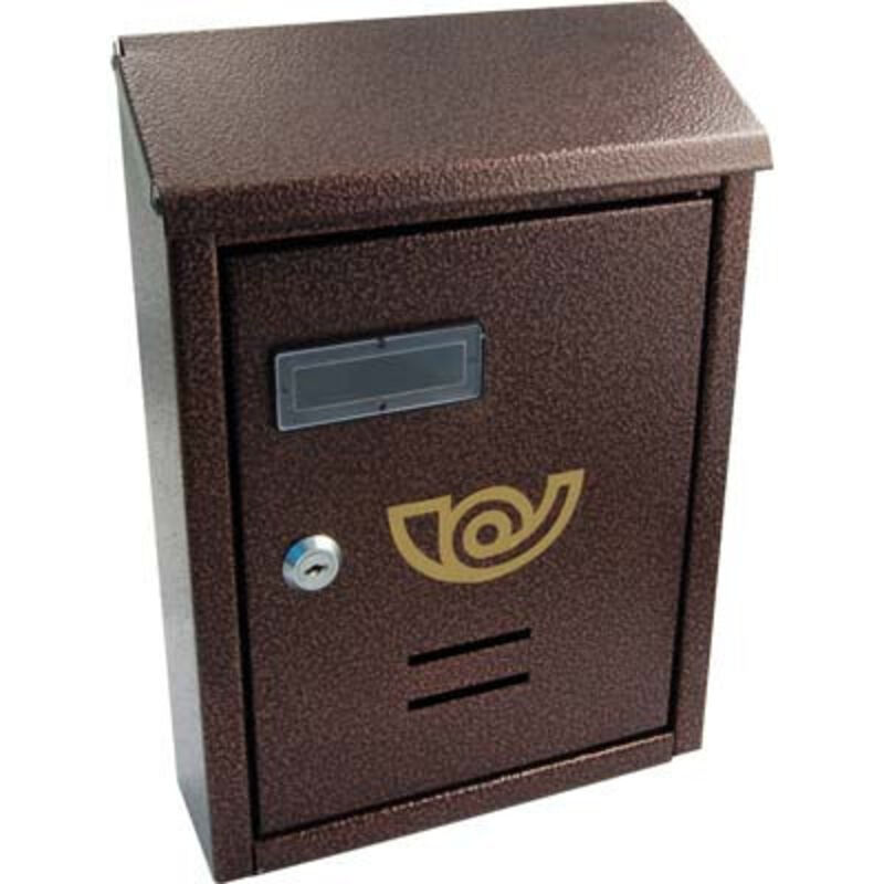 foto del prodotto cassetta posta tradizione deluxe - acciaio vern nero/rame mm 210x70 h.mm 300 - 1 pezzo