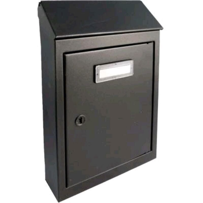 foto del prodotto cassetta posta tradizione egizia maxi acciaio verniciato nero mm 200x60 h.mm 300 1 pz