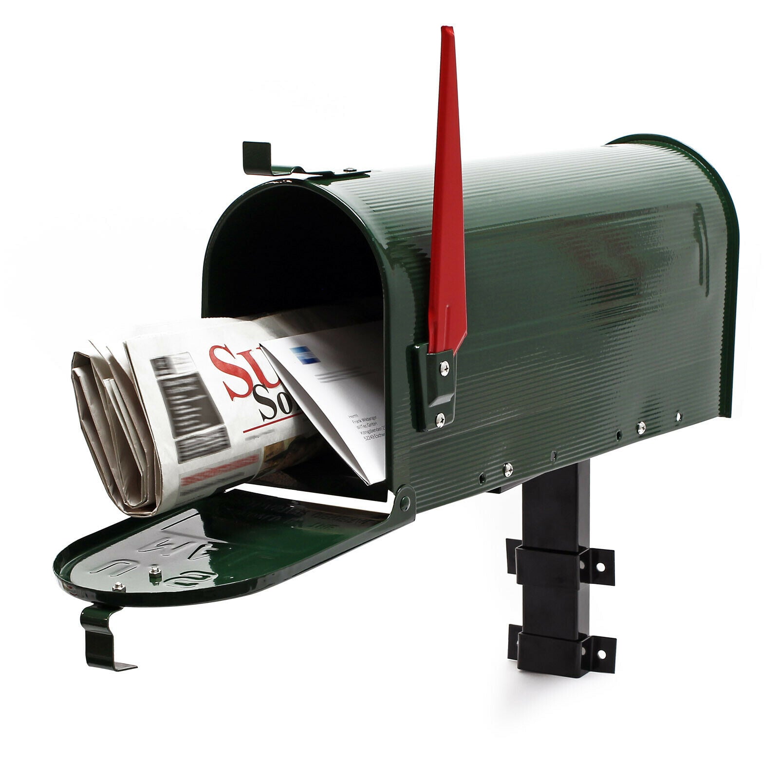 foto del prodotto cassetta postale americana verde colonna di montaggio a parete per cassetta postale dal design americano 160000336