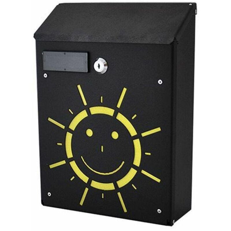 foto del prodotto cassetta postale antracite verniciata a polvere h 29 cm montaggio a parete -casetta