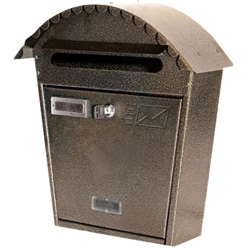 foto del prodotto cassetta postale bronzo verniciata a polvere h 37 cm montaggio a parete