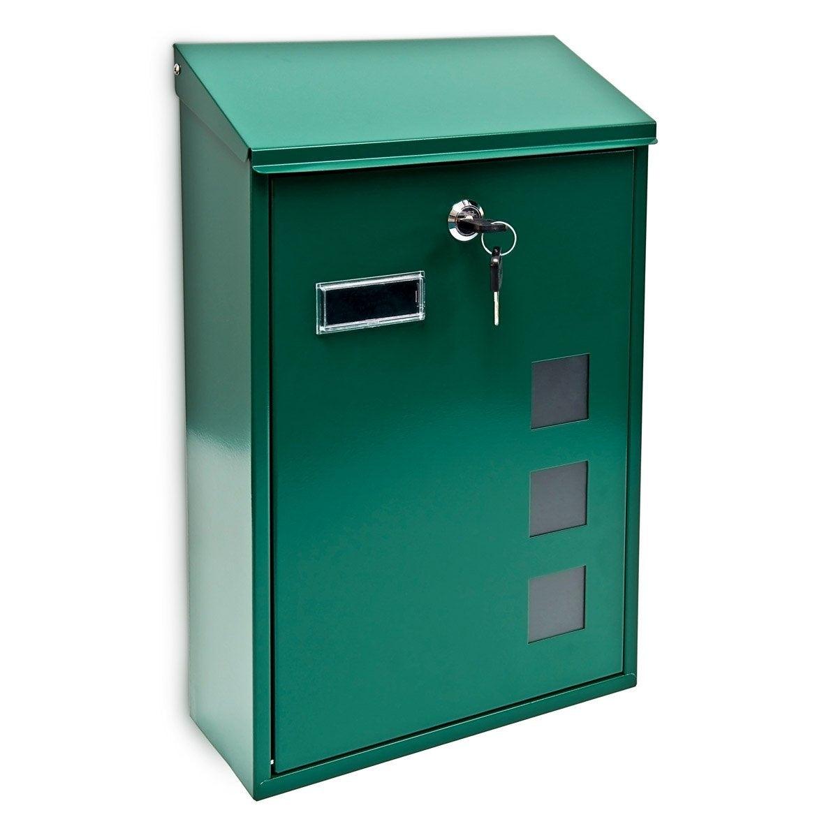 foto del prodotto cassetta postale dal design contemporaneo verde da parete da esterno giardino 1013009