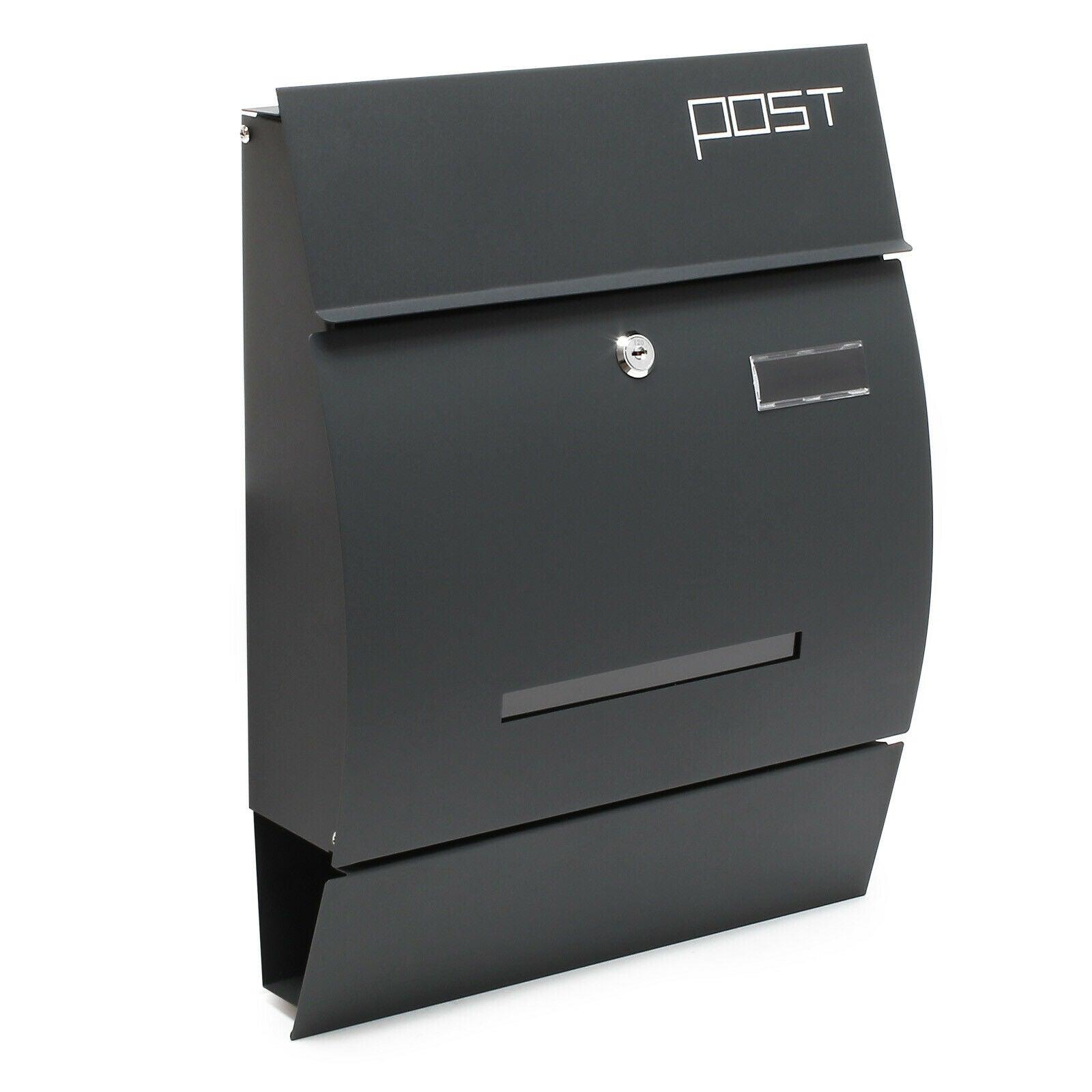 foto del prodotto cassetta postale dal design moderno porta giornali da parete antracite 16 0000062