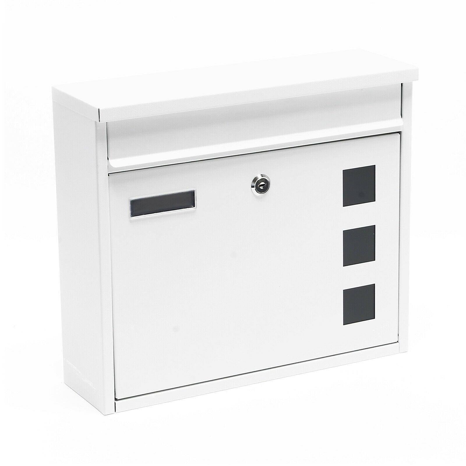 foto del prodotto cassetta postale di design da parete con chiavi 36 x 32 x 11,5 cm bianco 16 0000104