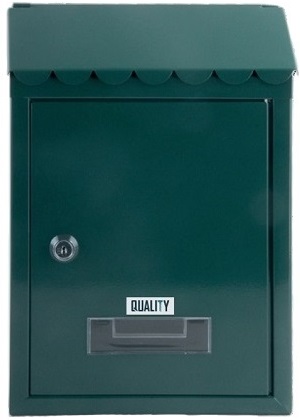 foto del prodotto cassetta postale ferro louvre cm. 21x30x7 verde