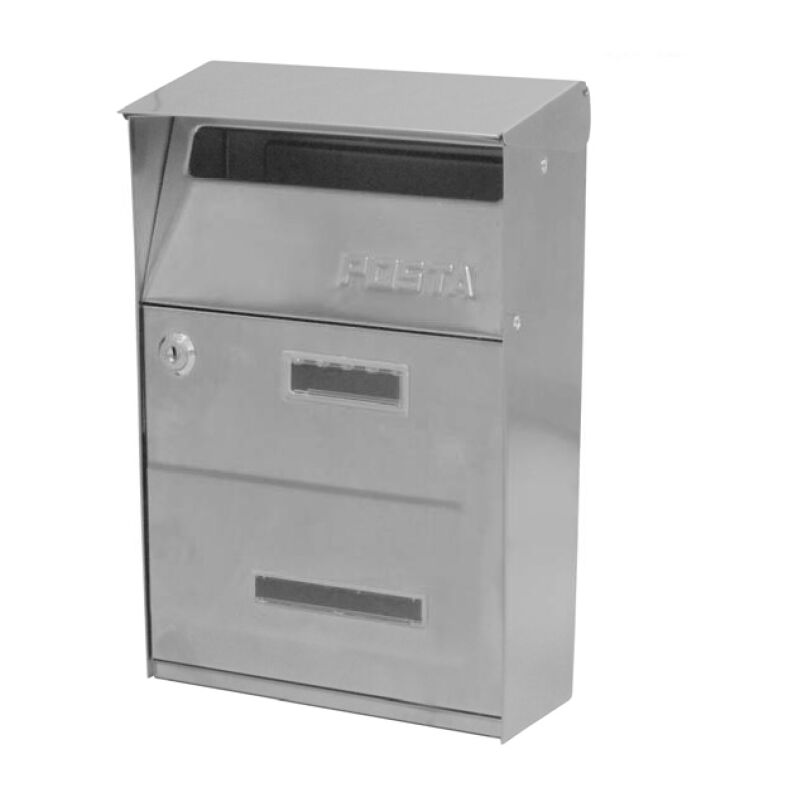 foto del prodotto cassetta postale in acciaio inox monaco cm.21x8,5x30,5