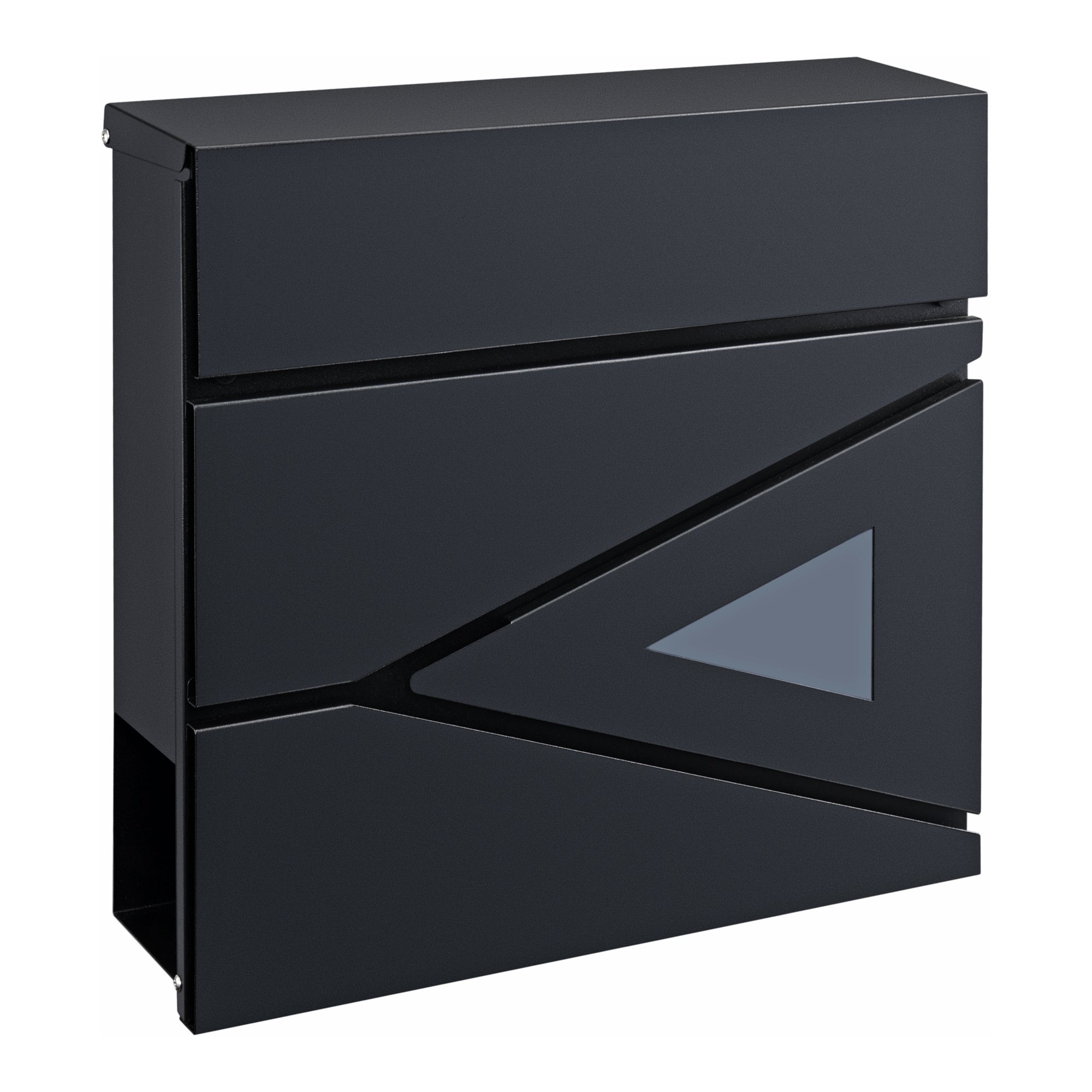 foto del prodotto cassetta postale in acciaio zincato 37 x 37 x 11 cm grigio antracite 03 0006531