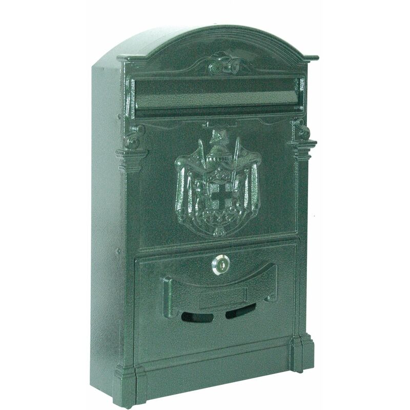 foto del prodotto cassetta postale in alluminio formato rivista 26x9xh41 villa italia brixo green