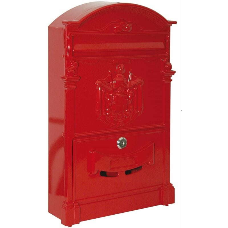 foto del prodotto cassetta postale in alluminio formato rivista 26x9xh41 villa italia brixo red