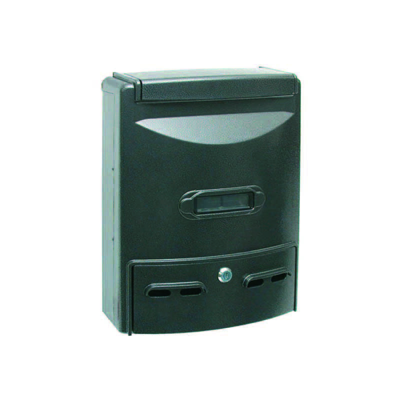 foto del prodotto cassetta postale in alluminio portariviste per esterni europa grigia cm.28,5x10x38h. colore grigio