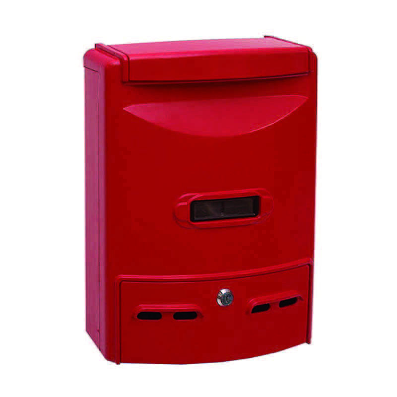 foto del prodotto cassetta postale in alluminio portariviste per esterni europa rossa cm.28,5x10x38h. colore rosso