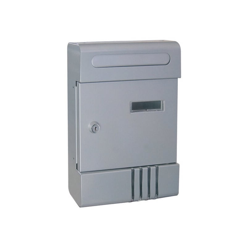 foto del prodotto cassetta postale in metallo per esterni argento cm.20,5x6,5x29h. argento