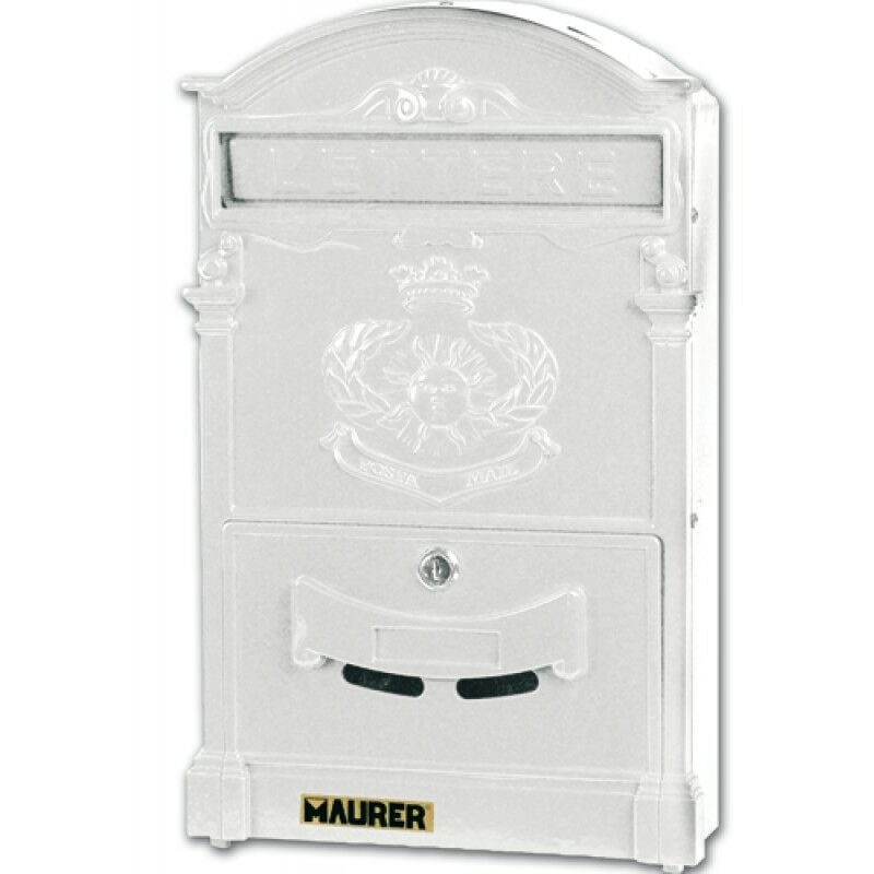 foto del prodotto cassetta postale maurer royal bianca alluminio