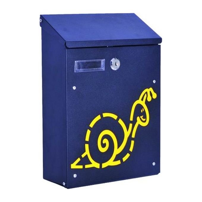 foto del prodotto cassetta postale porta lettere blinky lumaca acciaio nero 21x8,5x30h cm