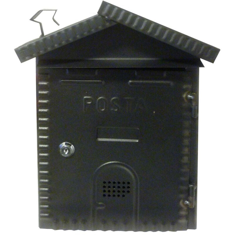 foto del prodotto cassetta postale posta ferro battuto casetta artistica nero rustica fumaiolo